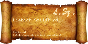 Liebich Szilárd névjegykártya