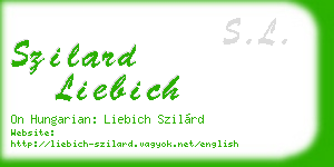 szilard liebich business card
